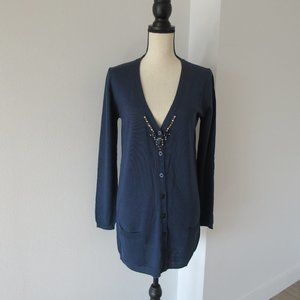 Blumarine Wool Jewel & Bead Detail Sweater L